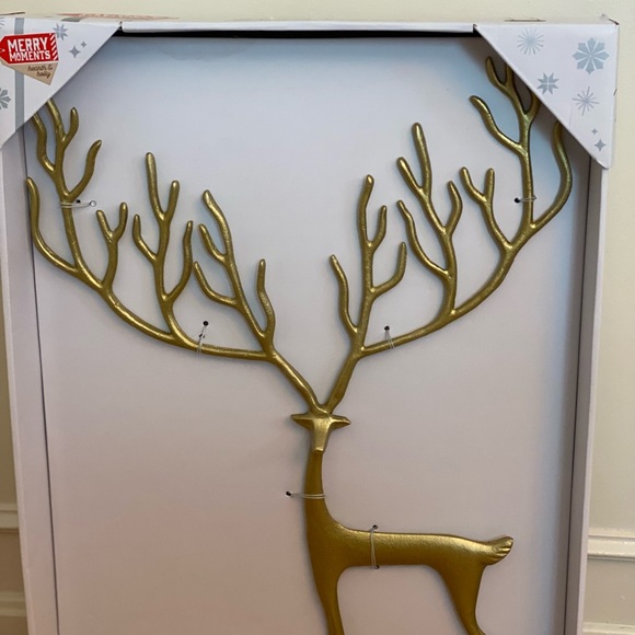 Merry Moments Brushed Gold Sculpted Reindeer, 1 Tall Reindeer - Picture 10 of 10